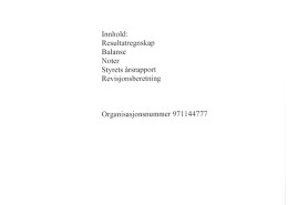 Årsrapport og årsregnskap for 2011