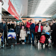 Ukraina, gruppe på flyplass